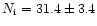 $N_{\rm i} = 31.4\pm3.4$