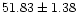 $ 51.83 \pm 1.38$