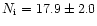 $N_{\rm i} =
17.9\pm2.0$