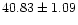 $ 40.83 \pm 1.09$