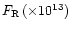 $F_{\rm R} \, (\times 10^{13})$