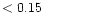 $ < 0.15 \hspace{8ex}$