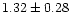 $ 1.32 \pm 0.28$