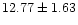 $ 12.77 \pm 1.63$
