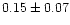 $ 0.15 \pm 0.07$