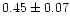 $ 0.45 \pm 0.07$