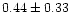 $ 0.44 \pm 0.33$
