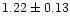 $ 1.22 \pm 0.13$