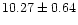 $ 10.27 \pm 0.64$