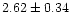 $ 2.62 \pm 0.34$