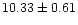$ 10.33 \pm 0.61$