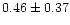 $ 0.46 \pm 0.37$