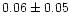$ 0.06 \pm 0.05$