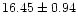 $ 16.45 \pm 0.94$