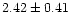 $ 2.42 \pm 0.41$
