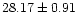 $ 28.17 \pm 0.91 $