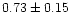 $ 0.73 \pm 0.15$