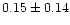 $ 0.15 \pm 0.14$