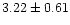 $3.22 \pm 0.61 $