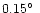 $0.15\hbox{$^\circ$ }$