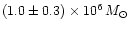 $(1.0\pm0.3)\times 10^6 \,{M}_{\odot}$