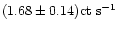 $(1.68\pm0.14)
\mbox{ct~s}^{-1}$