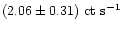 $(2.06\pm0.31)~\mbox{ct~s}^{-1}$