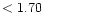 $ < 1.70 \hspace{8ex}$