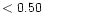 $ < 0.50 \hspace{8ex}$