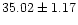 $ 35.02 \pm 1.17$