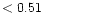 $ < 0.51 \hspace{8ex}$