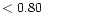 $ < 0.80 \hspace{8ex}$