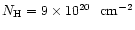 $N_{\rm H} = 9\times 10^{20}~\mbox{ cm}^{-2}$