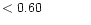 $ < 0.60 \hspace{8ex}$