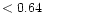 $ < 0.64 \hspace{8ex}$