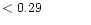 $ < 0.29 \hspace{8ex}$
