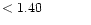 $ < 1.40 \hspace{8ex}$
