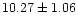 $ 10.27 \pm 1.06$