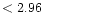 $ < 2.96 \hspace{8ex}$