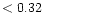 $ < 0.32 \hspace{8ex}$