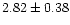 $ 2.82 \pm 0.38$