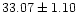 $ 33.07 \pm 1.10$