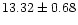 $ 13.32 \pm 0.68$