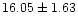$ 16.05 \pm 1.63$