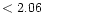$ < 2.06 \hspace{8ex}$