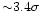 ${\sim}3.4\sigma$