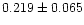 $0.219\pm0.065$
