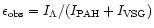 $\epsilon _{\rm obs} = I_{\Lambda }/(I_{\rm PAH}+I_{\rm VSG})$