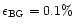 $\epsilon_{\rm BG} = 0.1\%$