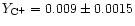 $Y_{\rm C^+} = 0.009\pm 0.0015$